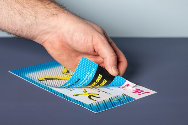 Custom Printed Peel and Reveal Cards with Newton Print