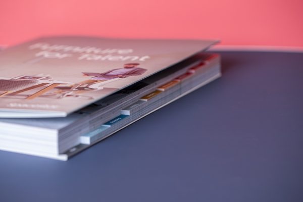 Spacestor Brochure with stepped index tabs printing with Newton Print