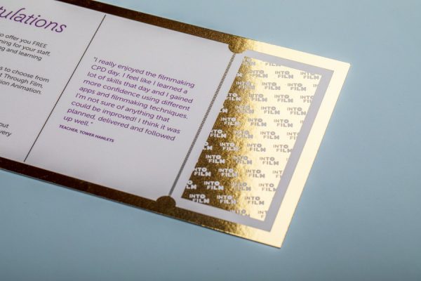 IntoFilm Golden Tickets with Digital Gold Foiling Newton Print