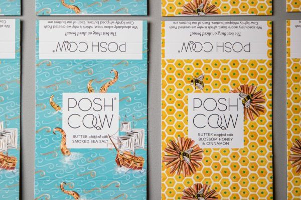 Posh Cow Dairy Luxury Packaging Sleeve Printing by Newton Print