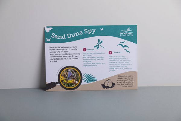 Dynamic Dunescapes info card printing with Newton Print