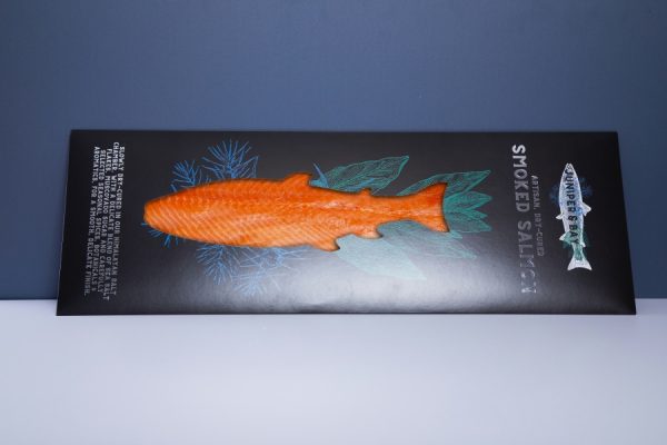 Juniper and Bay Luxury Smoked Salmon Packaging Printing - short run packaging with Newton Print