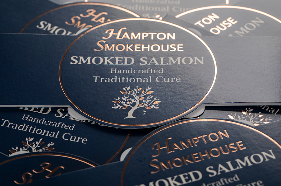Luxury foil print for belly bands with Newton Print