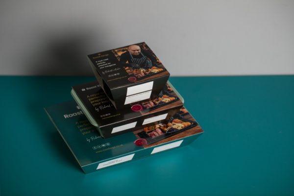 Roast Kings printed food packaging for meal trays - Restaurant Food Delivery Packaging with Newton Print