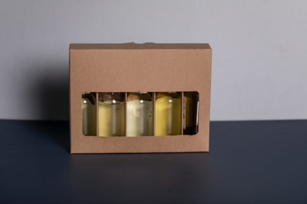 Custom Printed Miniature Bottles Packaging and Snap Lock Boxes with Newton Print