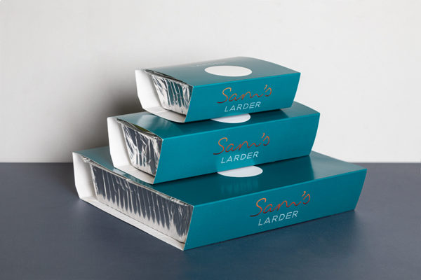 Custom Printed Takeaway Food Box Sleeves - Restaurant Food Packaging with Newton Print