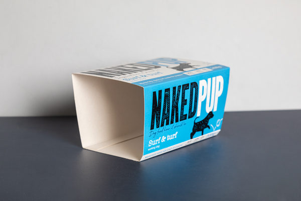 Dog food product cardboard sleeves printing UK with Newton Print