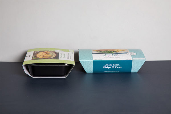 Oakhouse Ready Meal Packaging Food Sleeves UK with Newton Print