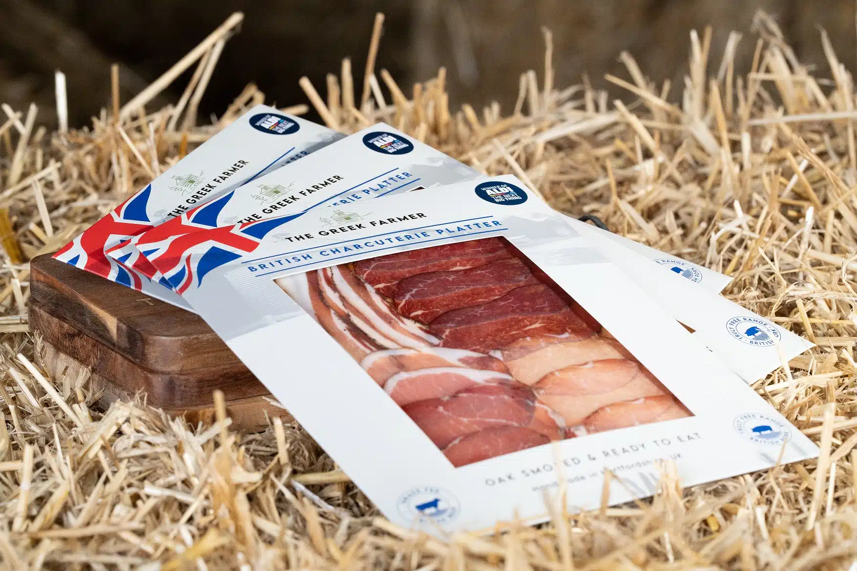 Charcuterie packaging for deli meats with Newton Print
