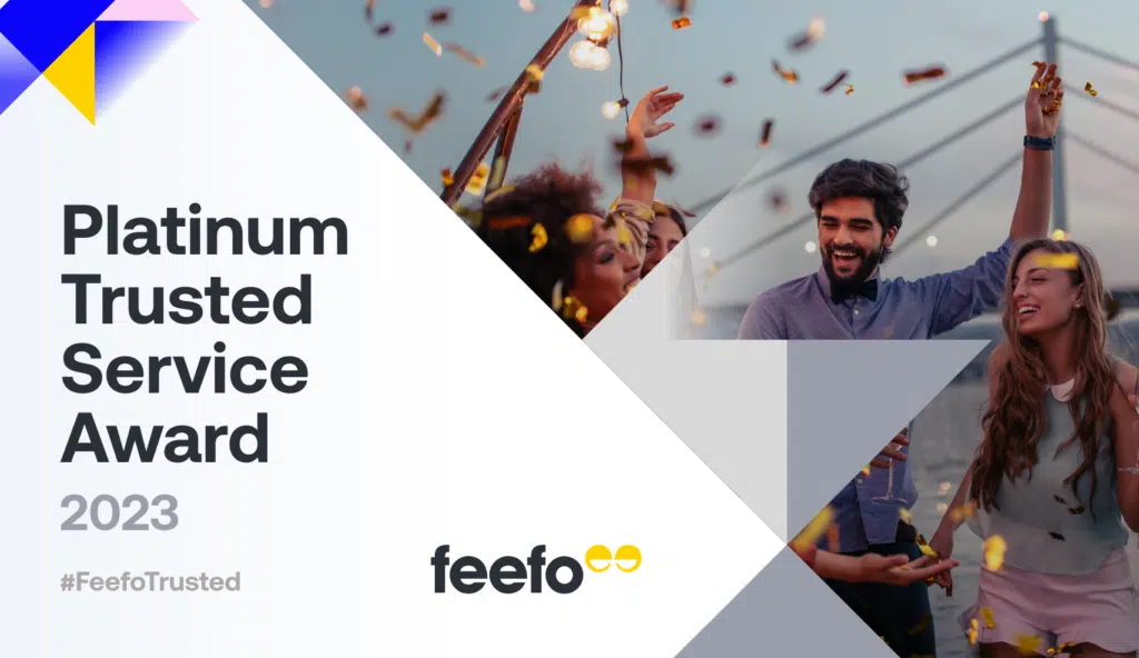 Feefo Platinum Trusted Service Award 2023 for Newton Print