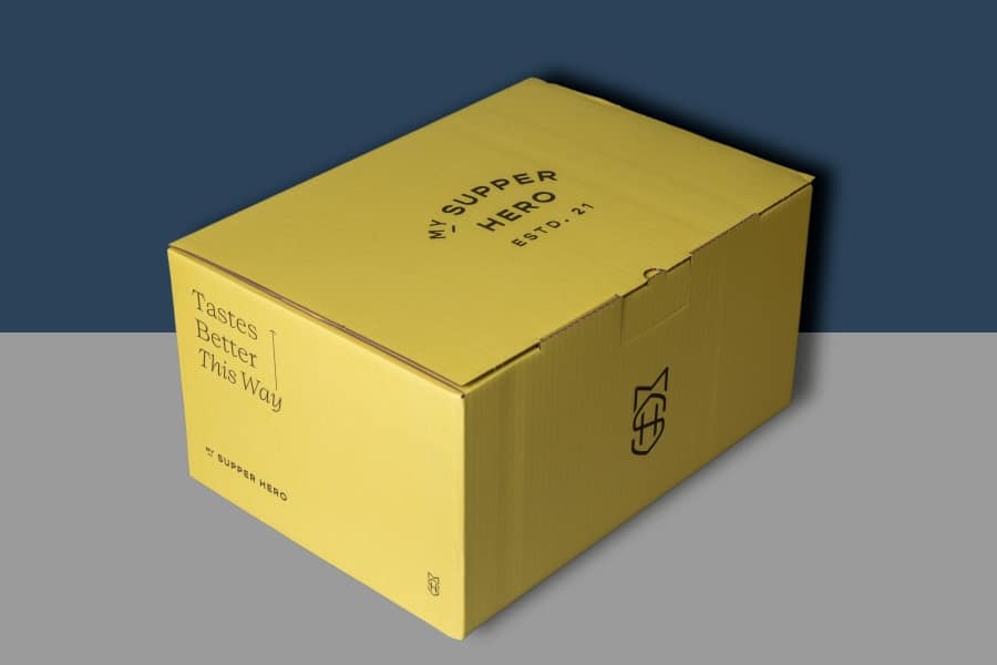 Sustainable cardboard sleeve packaging with Newton Print