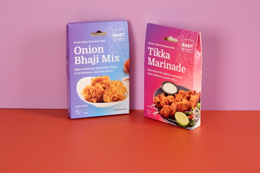 Gable top chicken spice packaging