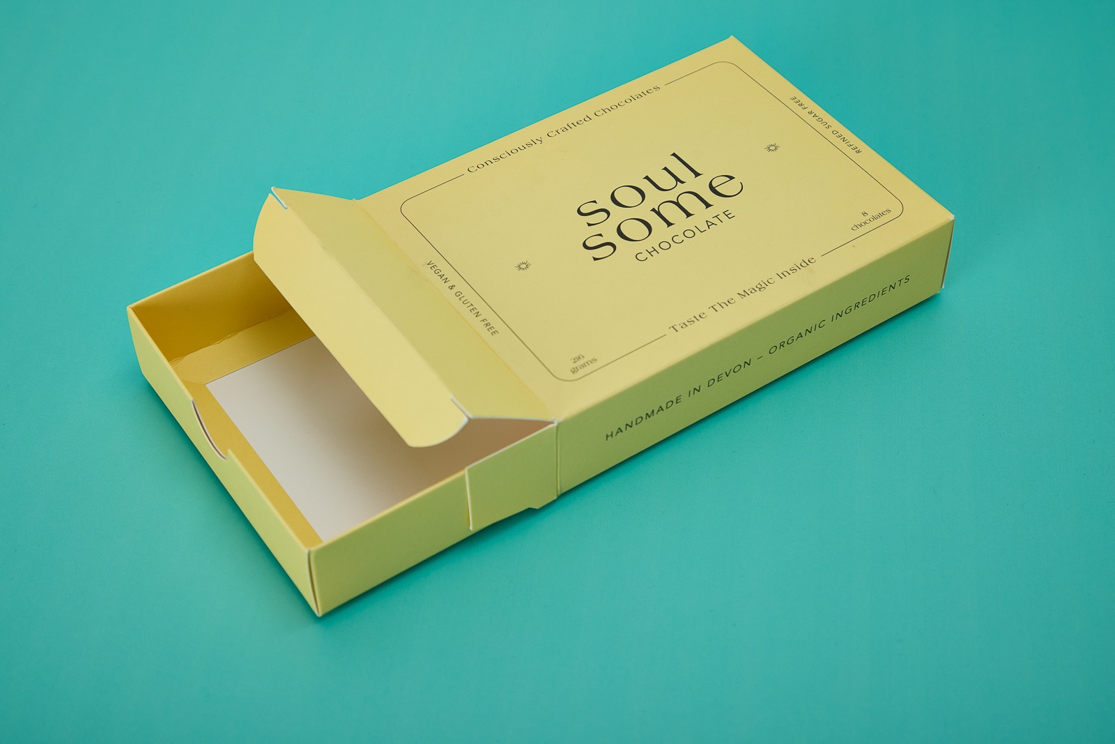 Custom printed dairy packaging design with Tuck End base